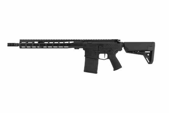 Grey Ghost AR10 rifle features a mid length adjustable gas system
